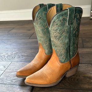 Genuine leather cowboy boots
